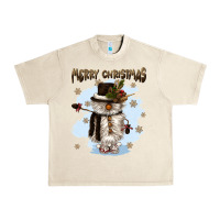 Sandshell merry christmas snowman Urban Heavy Tee - CowGirlArtShop