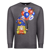 Charcoal Heather patriotic gnome balloon Premium Sweatshirt - BarkalooDesign