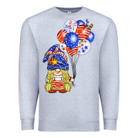 Heather Grey patriotic gnome balloon Premium Sweatshirt - BarkalooDesign