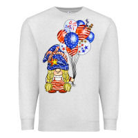 Oatmeal Heather patriotic gnome balloon Premium Sweatshirt - BarkalooDesign