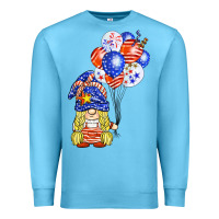 Ocean Blue patriotic gnome balloon Premium Sweatshirt - BarkalooDesign