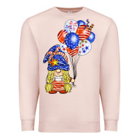 Pale Pink patriotic gnome balloon Premium Sweatshirt - BarkalooDesign