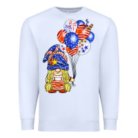 White patriotic gnome balloon Premium Sweatshirt - BarkalooDesign
