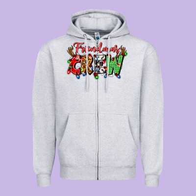 Friendsmas Crew Zipper Hoodie Designed By Artiststas