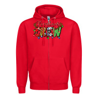 Red friendsmas crew Zipper Hoodie - Artiststas