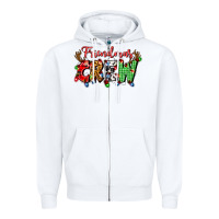 White friendsmas crew Zipper Hoodie - Artiststas