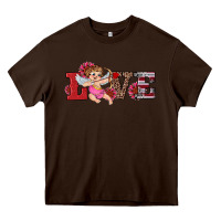 Chocolate Brown valentine's day cupid sunflowers love Heavy Core Tee - RanaPortraitStore