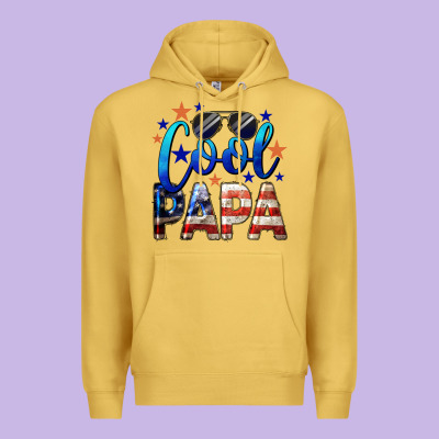 Cool Papa American Flag 4th Of July Premium Hoodie Designed By Lillyallendesigns