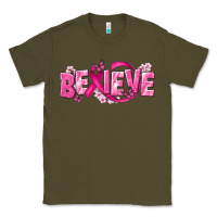 Army Green Cancer Believe Classic Tee - NancyCooperArtShop