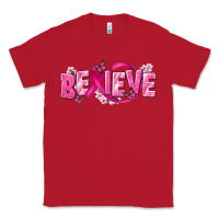 Red Cancer Believe Classic Tee - NancyCooperArtShop