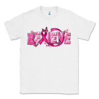 White Cancer Believe Classic Tee - NancyCooperArtShop