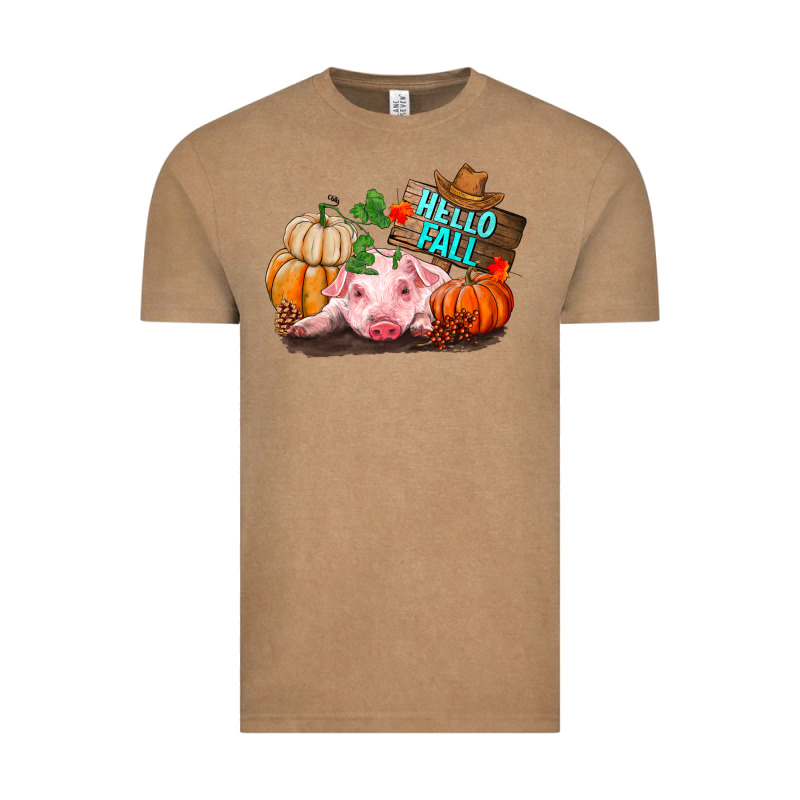 Hello Fall Pig Vintage Tee by RanaPortraitStore | Teevron