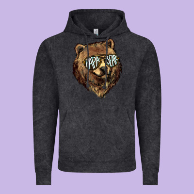 Papa Bear Vintage Hoodie Designed By Howdyjamesfarm