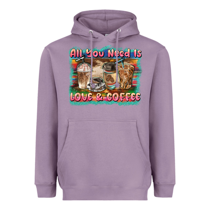 All You Need Is Love & Coffee Heavyweight Hoodie by BarkalooDesign | Teevron