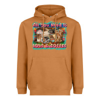 Meerkat all you need is love & coffee Heavyweight Hoodie - BarkalooDesign