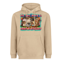 Mushroom all you need is love & coffee Heavyweight Hoodie - BarkalooDesign