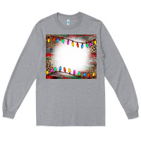 Heather Grey christmas bleach effect tumler Long Sleeve Tee - CowCowDesign