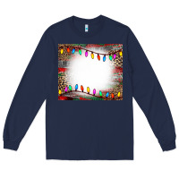 Navy christmas bleach effect tumler Long Sleeve Tee - CowCowDesign