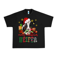 Black merry christmas heifer cow Urban Heavy Tee - CowGirlArtShop