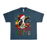 Midnight Navy merry christmas heifer cow Urban Heavy Tee - CowGirlArtShop