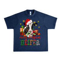 Navy merry christmas heifer cow Urban Heavy Tee - CowGirlArtShop