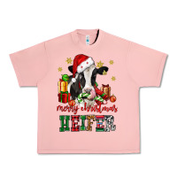Salmon merry christmas heifer cow Urban Heavy Tee - CowGirlArtShop