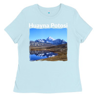 Baby Blue Bolivia Huayna Potosi Mountain Andes Art Ladies Tee - trangStudio