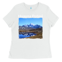 White Bolivia Huayna Potosi Mountain Andes Art Ladies Tee - trangStudio