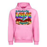 Fuchsia Pink in valentines day love is everywhere Urban Hoodie - AdoDesignShop