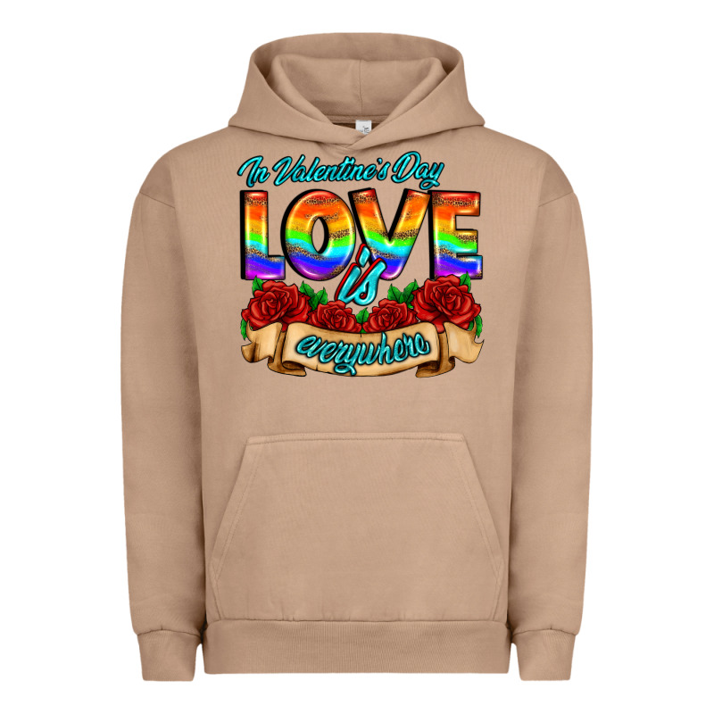 In Valentines Day Love Is Everywhere Urban Hoodie by AdoDesignShop | Teevron