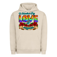 Pigment French Oak in valentines day love is everywhere Urban Hoodie - AdoDesignShop