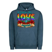 Pigment Midnight Navy in valentines day love is everywhere Urban Hoodie - AdoDesignShop