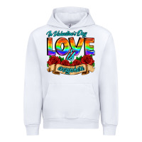 White in valentines day love is everywhere Urban Hoodie - AdoDesignShop