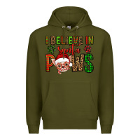 Army Green i believe in santa paws chihuahuha Premium Hoodie - Jasminsmagicworld