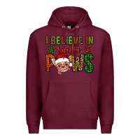 Burgundy i believe in santa paws chihuahuha Premium Hoodie - Jasminsmagicworld