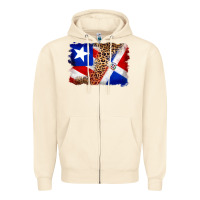 Sandshell puerto rico and dominican republic flag Zipper Hoodie - Artiststas
