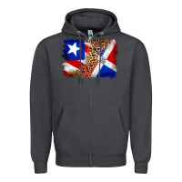 Smoke puerto rico and dominican republic flag Zipper Hoodie - Artiststas