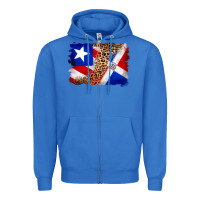 True Royal puerto rico and dominican republic flag Zipper Hoodie - Artiststas