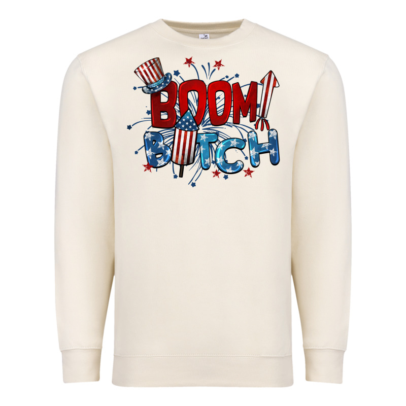 Boom Bitch 4th Of July Premium Sweatshirt by BarkalooDesign | Teevron