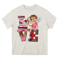 Cream valentine's day cupid love Heavy Core Tee - RanaPortraitStore