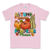 Bubblegum Pink Autumn leaves pumpkins please Classic Tee - NancyCooperArtShop