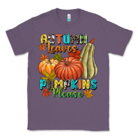 Lavender Autumn leaves pumpkins please Classic Tee - NancyCooperArtShop