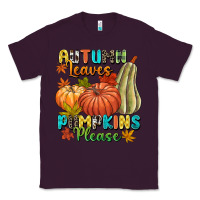 Plum Autumn leaves pumpkins please Classic Tee - NancyCooperArtShop