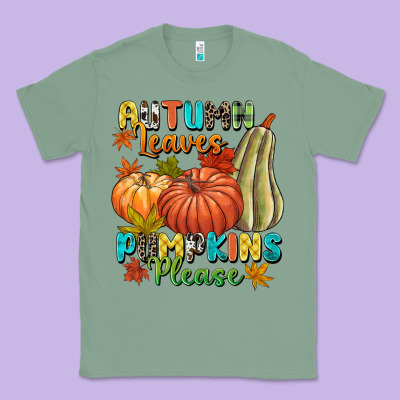 Autumn Leaves Pumpkins Please Classic Tee Designed By Nancycooperartshop