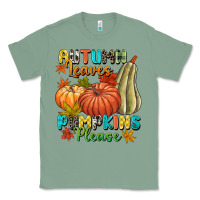 Sage Autumn leaves pumpkins please Classic Tee - NancyCooperArtShop