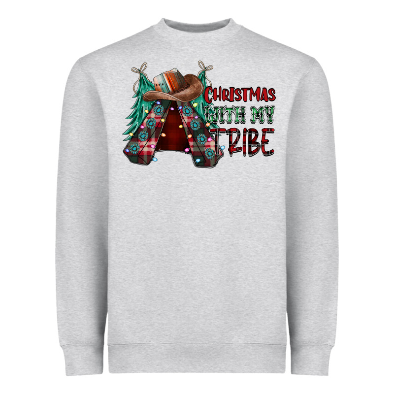 Christmas With Tribe Heavyweight Sweatshirt by CowhideDigitalArt | Teevron