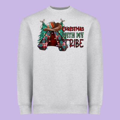 Christmas With Tribe Heavyweight Sweatshirt Designed By Cowhidedigitalart