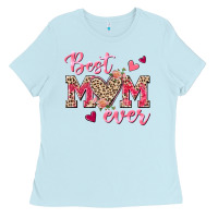 Baby Blue Best Mom Ever Ladies Tee - texasbilliewilder