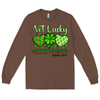 Chestnut St. Patrick's Not lucky simply blessed Long Sleeve Tee - OliviaCreatesArt