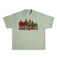 Oil Green merry christmas  cross Urban Heavy Tee - CowGirlArtShop